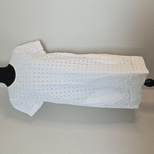 GAP Dress 100% Cotton White Embroidered Size S